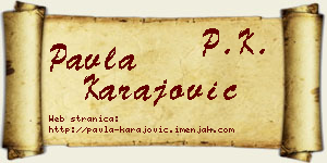 Pavla Karajović vizit kartica